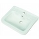 Lavabo sospeso in ceramica 45x36 cm colore bianco lucido rettangolare