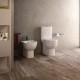 Coppia di sanitari filomuro Tonique Rak vaso monoblocco e bidet in ceramica