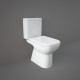 Vaso monoblocco distanziato da parete in ceramica con cassetta + bidet filomuro Origin Rak