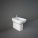 Vaso monoblocco distanziato da parete in ceramica con cassetta + bidet filomuro Origin Rak