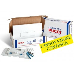 Kit completo Placca Telaio/Sportello Pucci Bianca Modello Eco Linea