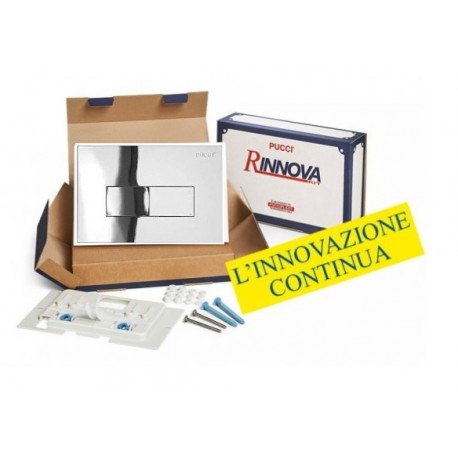 Kit completo rinnova Pucci Placca Linea Cromata Telaio/Sportello per sostituzione placche eco già installate