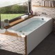 Vasca Jacuzzi con Pannello Solo Frontale Misura 70 x 105/120/140/150/160/170 cm