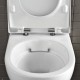 Sanitari Acanto Pozzi Ginori Vaso senza brida rimfree con coprivaso ammortizzato + Bidet in ceramica bianco lucido