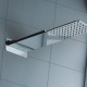 Soffione Doccia Ultrapiatto 55X15XH0,3 cm a Muro in Acciaio Inox Lucido 1 Getto