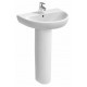 Lavabo con colonna modello Selnova Pro 60 cm in ceramica bianca di Pozzi Ginori