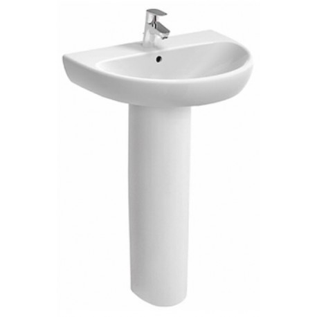 Lavabo con colonna modello Selnova Pro 60 cm in ceramica bianca di Pozzi Ginori