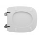 Sedile wc per Duravit vaso D-Code con cerniere cromate regolabili