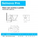 Sanitari a terra Pozzi Ginori Selnova 3 Pro in ceramica wc con scarico a parete + bidet e copriwc