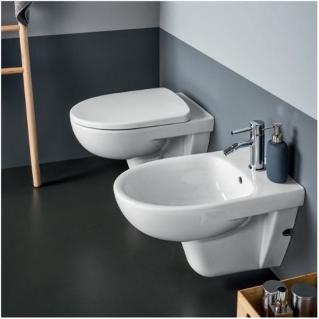 Sanitari Sospesi Pozzi Ginori Selnova 3 Pro in ceramica wc con scarico a parete + bidet e copriwc