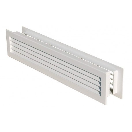 Griglia di ventilazione per porta a doppia faccia bianco opaco 498 x 98 mm