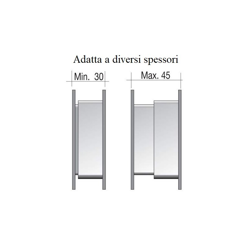 Griglia di ventilazione per porta a doppia faccia bianco opaco 498 x 98 mm  - Vendita Online ItaliaBoxDoccia