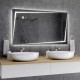 Specchio Bagno Su Misura Filo Lucido Retroilluminante led 20W mod. Spe312