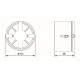 Aspiratore  a Scomparsa Elicoidale Evolution Serie  FL 10/4" S 230 V, Bianco, Diametro: 100 mm