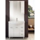 Mobile da bagno Arianna da 105 cm bianco con specchio ad illuminazione led