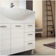 Mobile da bagno Arianna da 105 cm bianco con specchio ad illuminazione led