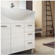 Mobile da bagno Arianna da 85 cm bianco con specchio ad illuminazione led