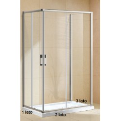 Box Doccia da Centro Stanza ad U Cristallo 6 mm Altezza 190 cm (cod.p123)