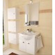 Mobile da bagno Mimosa Salvaspazio da 57 cm bianco con specchio e mensolina