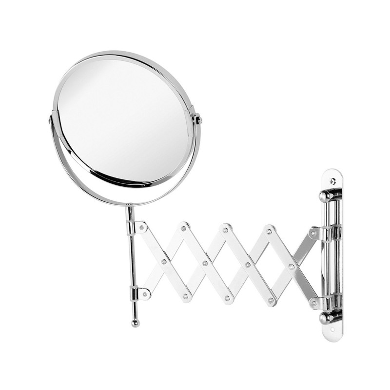 Specchio ingranditore estensibile a parete finitura cromata diametro 15 cm  - Vendita Online ItaliaBoxDoccia