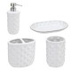 Set bagno 4 accessori in ceramica bianca Linea Florida