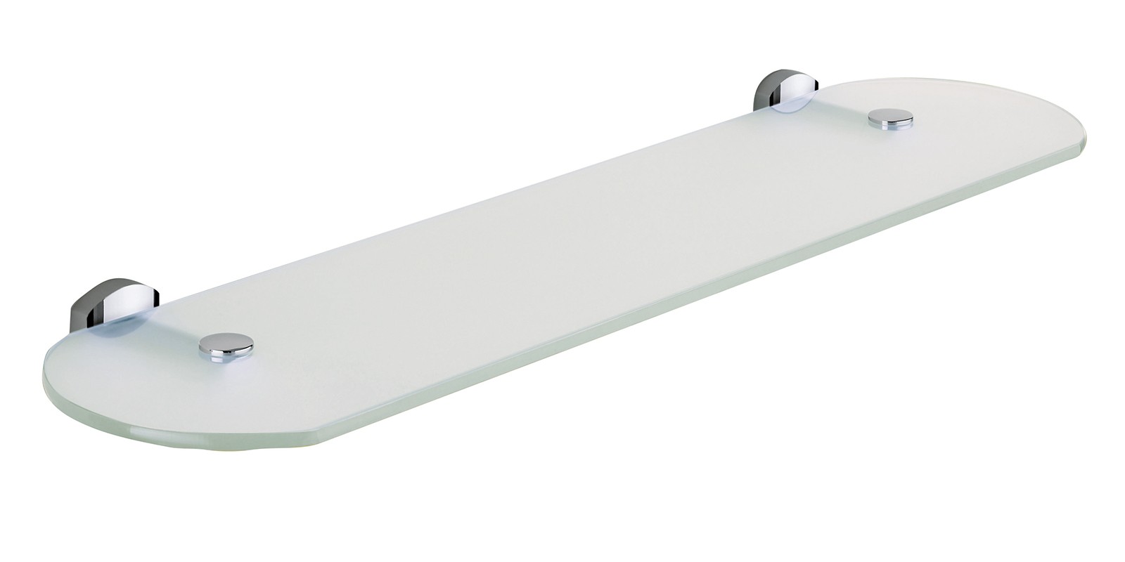 Mensola Bagno Larghezza 55 Cm Vetro Satinato E Ganci cromo Gedy mod. Edera  - Vendita Online ItaliaBoxDoccia