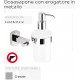 Porta Dispenser Per Sapone Liquido con erogatore in metallo e contenitore in Vetro Satinato Gedy mod. edera