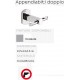 Appendiabiti doppio in acciaio inox e Cromall®, con contenitori in vetro satinato Gedy mod. Edera