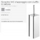 Scopino WC d’appoggio con ciuffo in setole Acciaio inox Gedy mod. Colorado