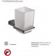 Portasapone A Muro in acciaio inox/cromall con contenitore in Vetro Satinato Gedy mod. Kansas