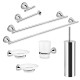 Set accessori bagno 8 pezzi Gedy Genziana fissaggio a muro metallo cromo