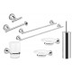 Set accessori bagno 8 pezzi Gedy Genziana fissaggio a muro metallo cromo