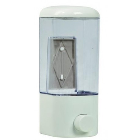 Dispenser sapone bianco Push a muro in resina termoplastica 600 ml