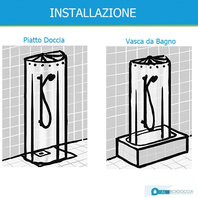 Ganci Per Tenda Doccia Uigos 12 Pezzi – Acciaio INOX 304 Cromato – Con Rotelle Scorrevoli