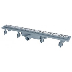 Canalina di scarico sifonata Basicflow lunghezza 90 cm con griglia inox 