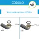 Codulo Curvo in Pehd con Dado in Ottone diametro 40 mm