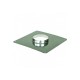 Sifone a Pavimento per bagno con Imbuto D'Entrata laterale + Lamiera di Fissaggio 25 x 25 cm con Coperchio di Protezione