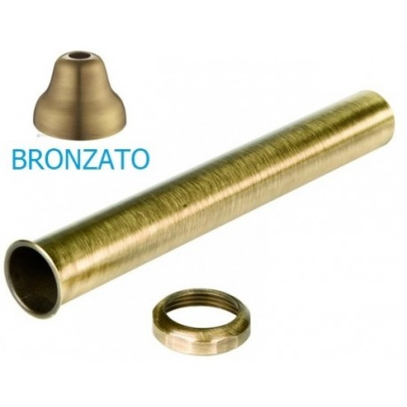 Tubo con cartella e dado bronzato di diametro 32 mm