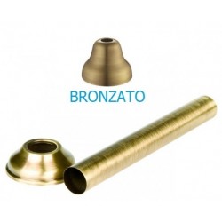 Tubo diritto per wc con rosone bronzato di diametro 30 mm