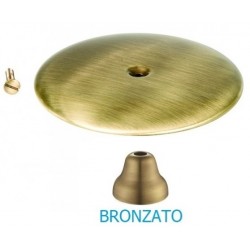 Piattello copripozzetto a pavimento con vite bronzato diametro 150 mm