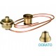 Completo catis mini in ottone dorato