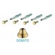 Completo catis mini in ottone dorato