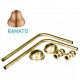 Completo catis mixi in ottone ramato