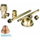 Completo catis mixi in ottone ramato