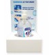 Espositore Porta gel igienizzante mani in pvc dimensione 15 x 15 x 30 cm