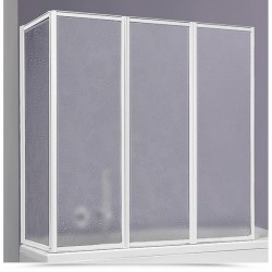 Box sopravasca 70x95 cm acrilico con profili alluminio bianco modello susy