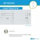 Set Doccia completo di deviatore a tre vie doccetta + miscelatore manuale