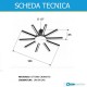 Soffione Doccia PIOGGIA RAIN diametro 15 cm con 60 getti con terminale getti in silicone,autopulente,a snodo Ottone Cromato