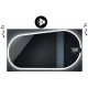 Specchio da Bagno Forma Ovale Retroilluminato led 20W + Altoparlante Bluetooth + Orologio art. spe436