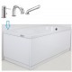 Vasca Guscio Jacuzzi Pannello Frontale + Laterale Misura 70 x 105/120/140/150/160/170 cm + Batteria Miscelatorel Stick Paffoni